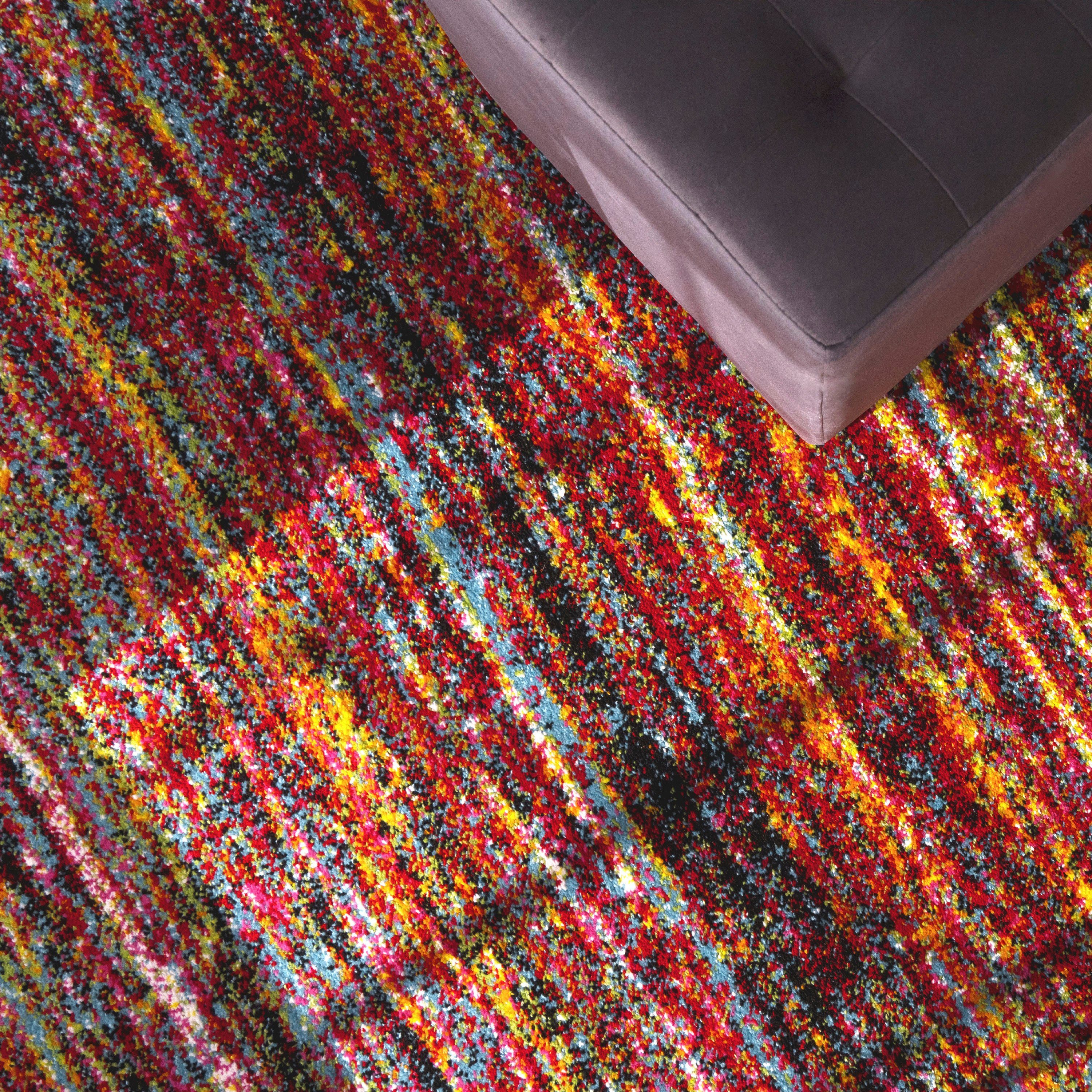 Teppich Passion 221, Paco Home, rechteckig, Höhe: 16 mm, Kurzflor, modernes Streifen Design, ideal im Wohnzimmer & Schlafzimmer