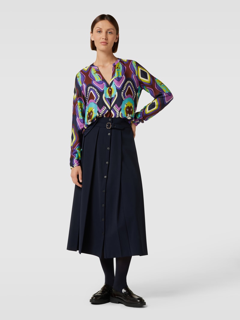 Bluse aus Viskose mit Allover-Muster in lila