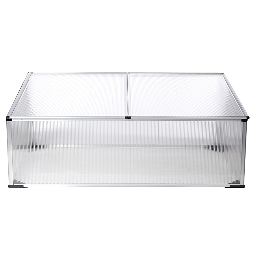 Weles Gewächshaus Frühbeet 100 x 60 x 40 cm, Aluminiumrahmen mit Polycarbonatplatten
