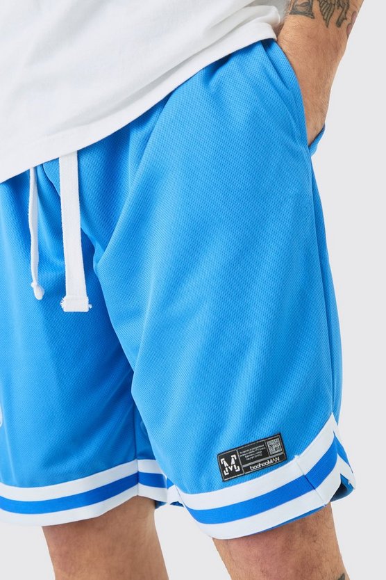 Basketball-Shorts mit Mesh-Streifen