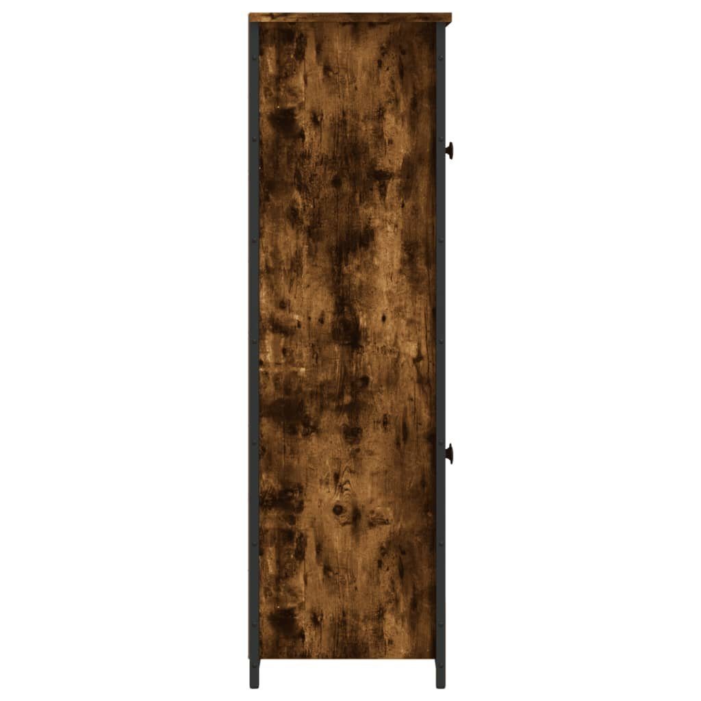 vidaXL Anrichte Highboard Räuchereiche 62x32x106,5 cm Holzwerkstoff Glas Vitrine