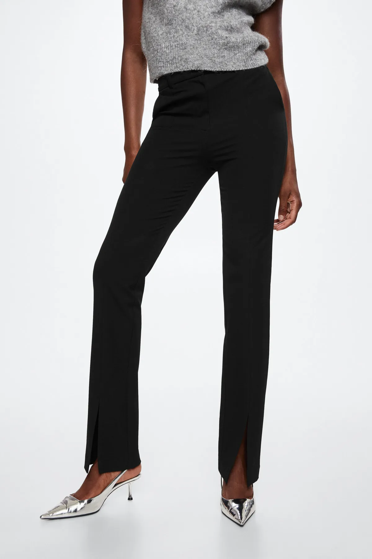 MANGO  Schwarze Damenhose 37034385