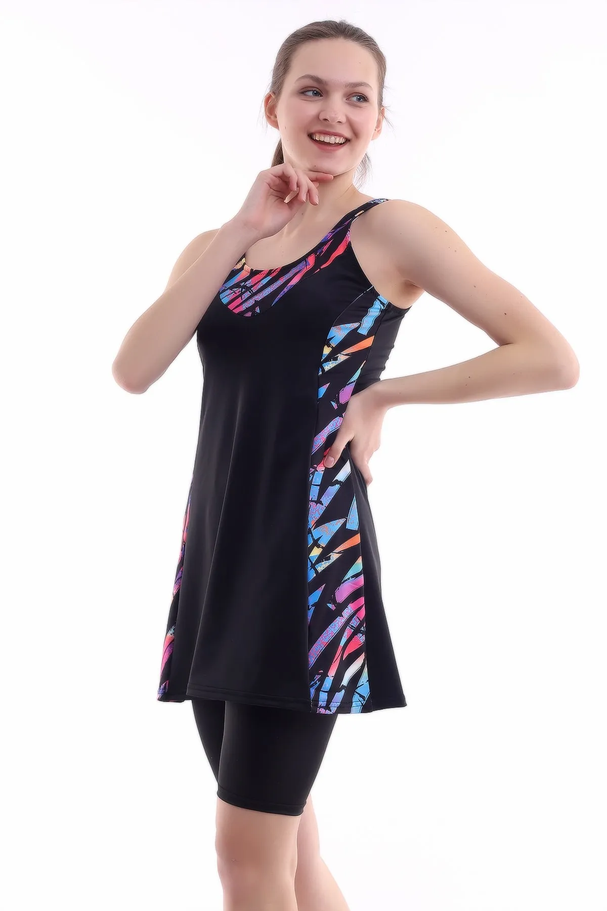 Aykum Mayo  Damen-Strumpfhosen-Kleid-Badeanzug