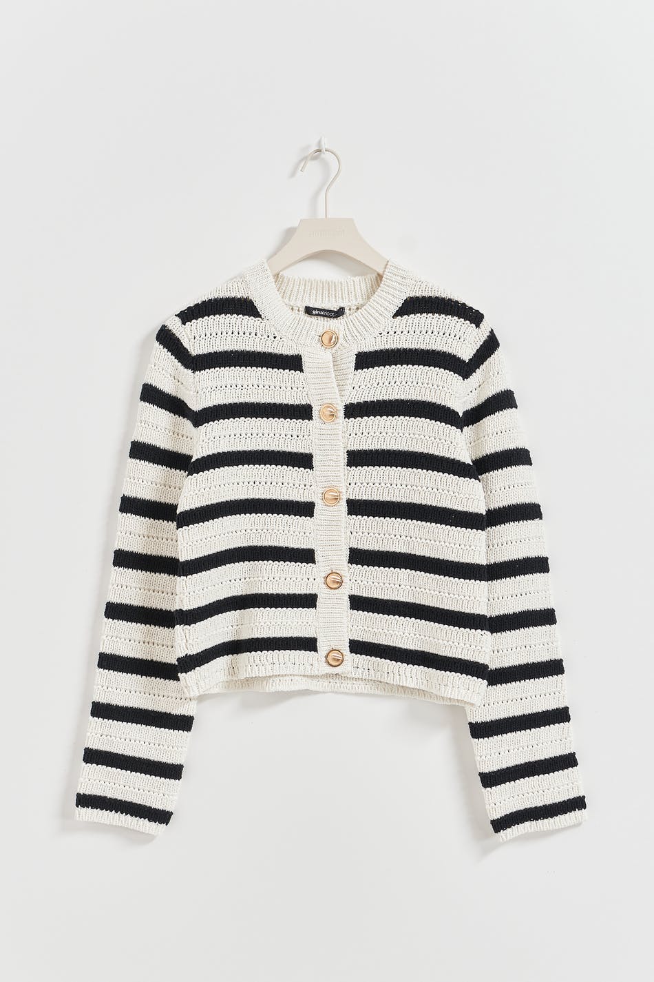 Stripe knitted cardigan