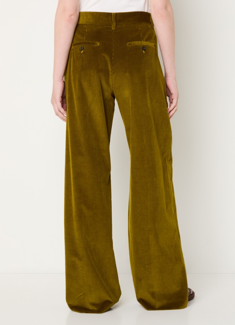 MaxMara Tania high waist wide fit corduroy trousers with side pockets