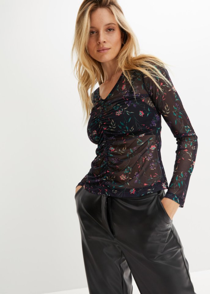 Langarmshirt aus Mesh