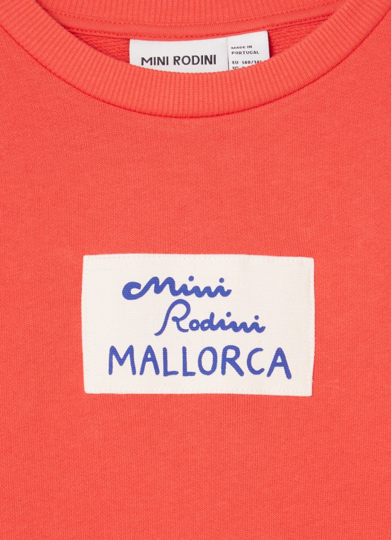 Mini Rodini Mallorca, pulover supradimensionat din bumbac organic.