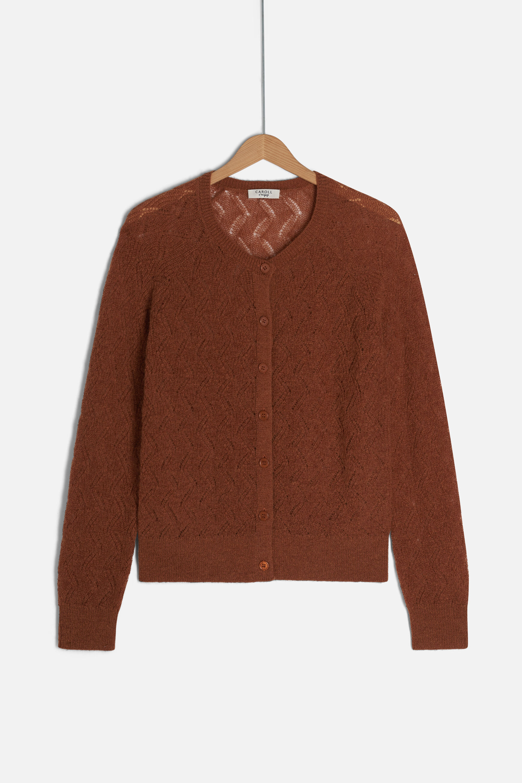 gilet micha marron cognac femme
