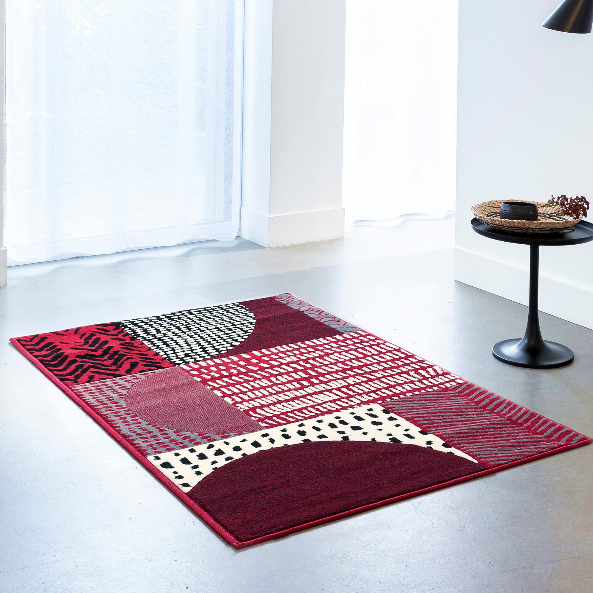 Tapis décoratif motif géométrique
