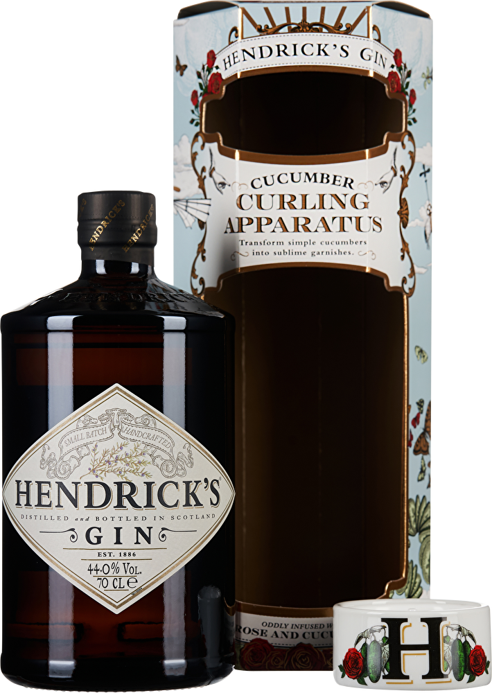 Hendrick's Gin inkl. Cucumber Curler 0,7 Liter im Geschenkkarton