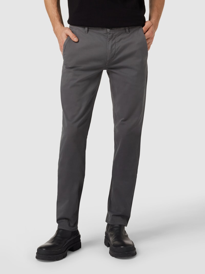 Slim Fit Chino mit Stretch-Anteil in mittelgrau
