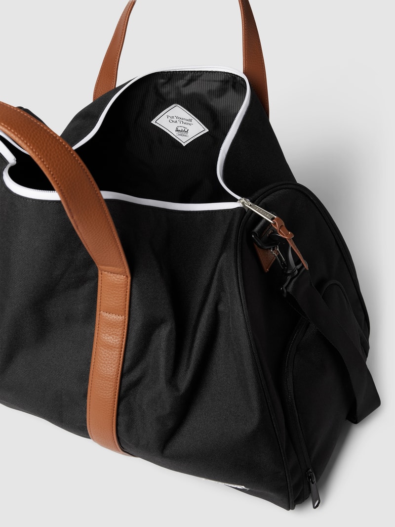 Weekender mit Label-Detail Modell 'Novel' in schwarz