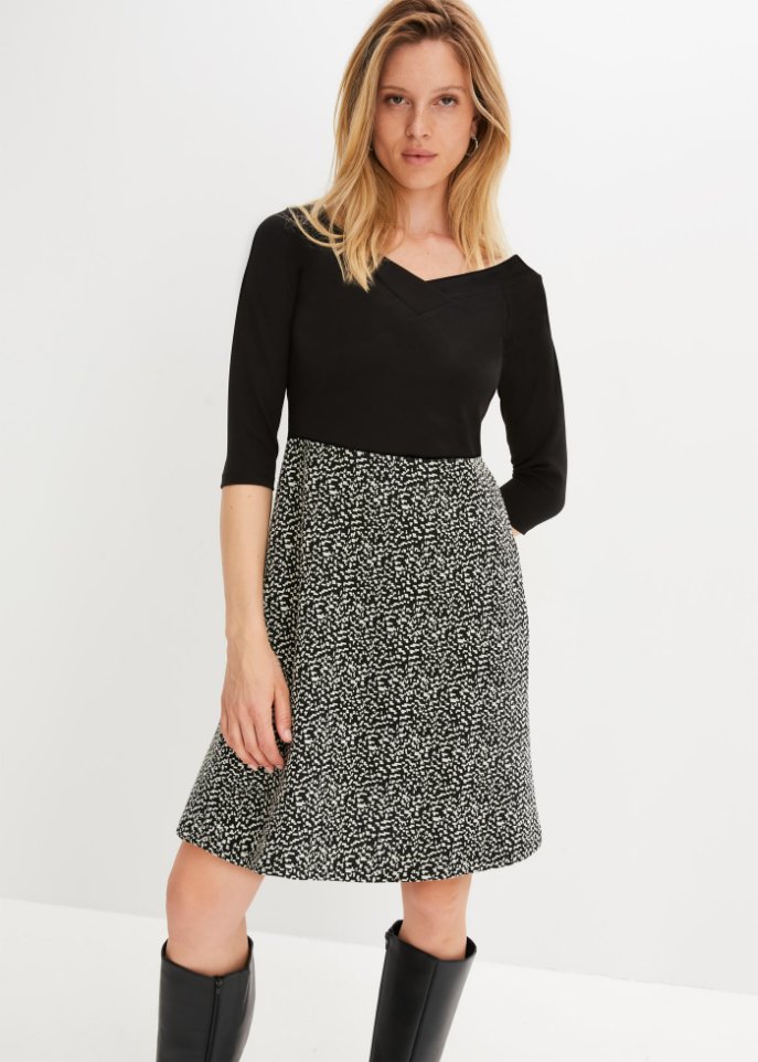 Kleid mit Jacquard-Rock