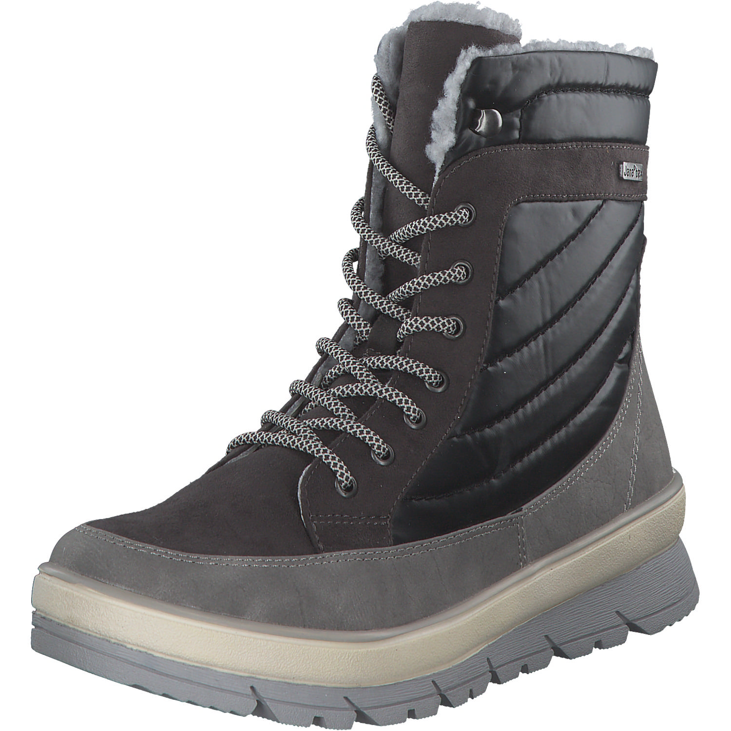 Jana Shoes 26266, Schnürstiefel, Damen, Schwarz