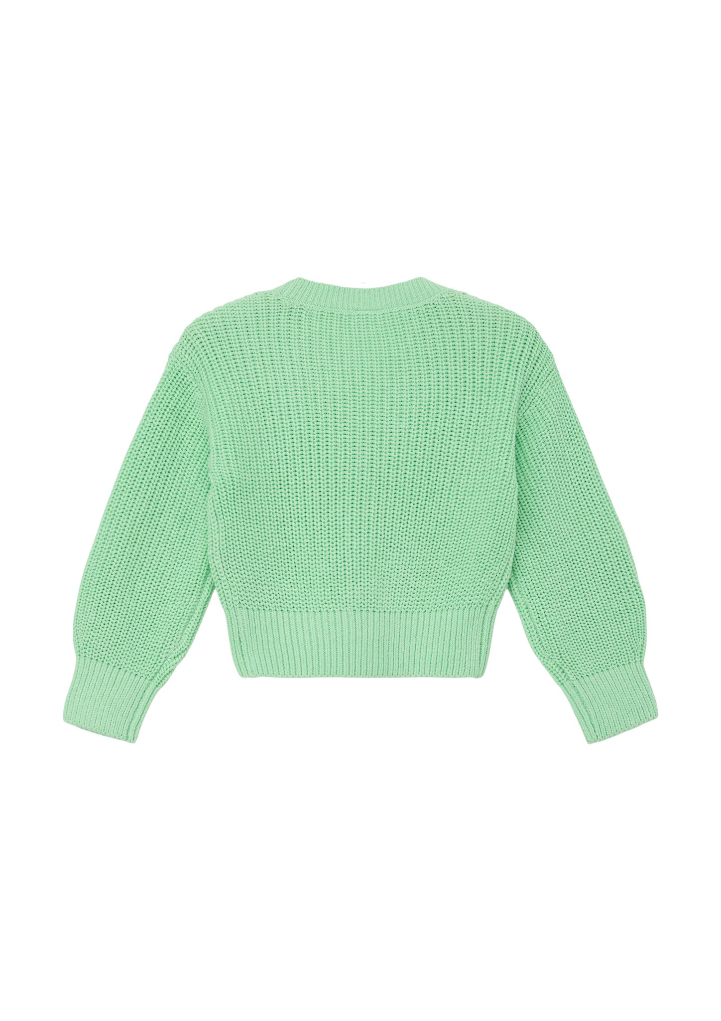 s.Oliver Strickjacke Cardigan mit V-Ausschnitt Rippblende