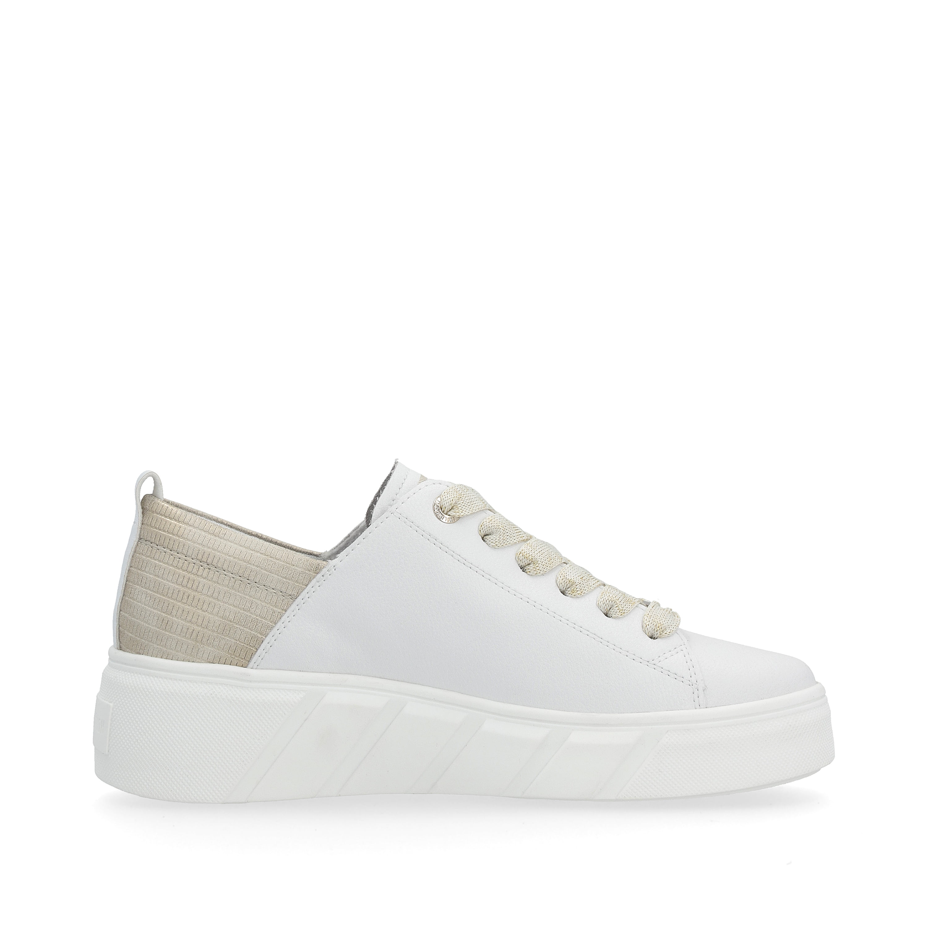 Rieker Damen Sneaker Low diamond-white champagne