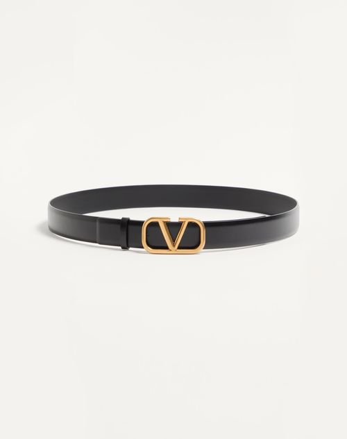 Cinto exclusivo VLogo em couro de bezerro 30 mm