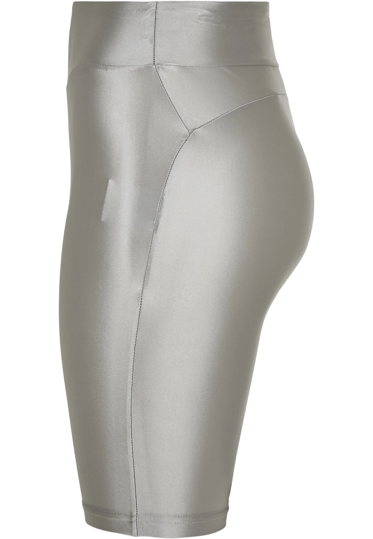 Pantalones cortos de ciclismo Urban Classics para mujer con cintura alta, metalizados y brillantes - Pantalones cortos