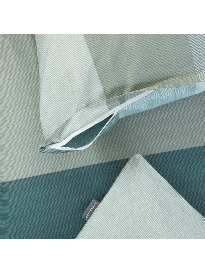 Schiesser Renforcé-Bettwäscheset Endy Stripes in Grün günstig kaufen