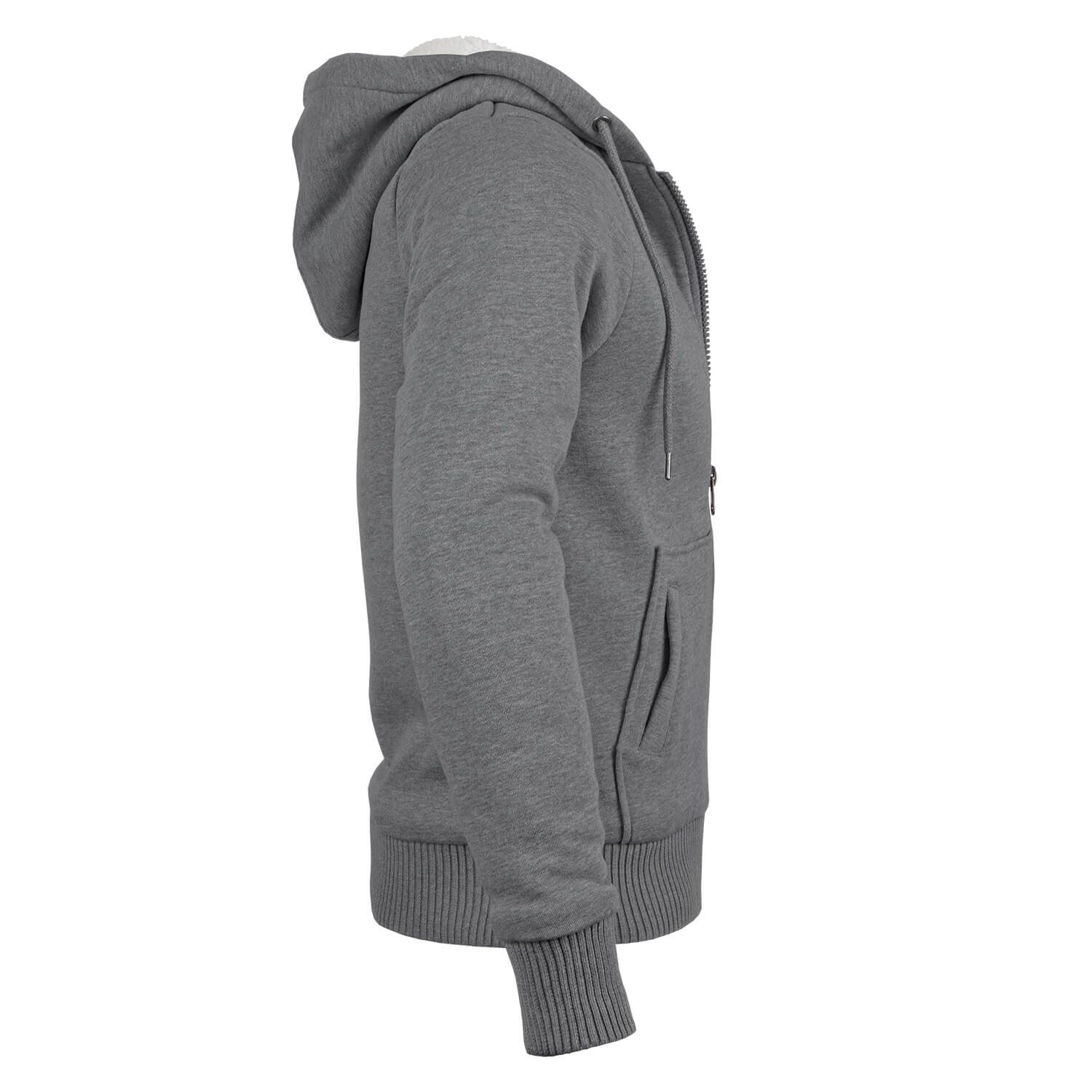 Hooded Sweatjacke mit Teddyfutter
