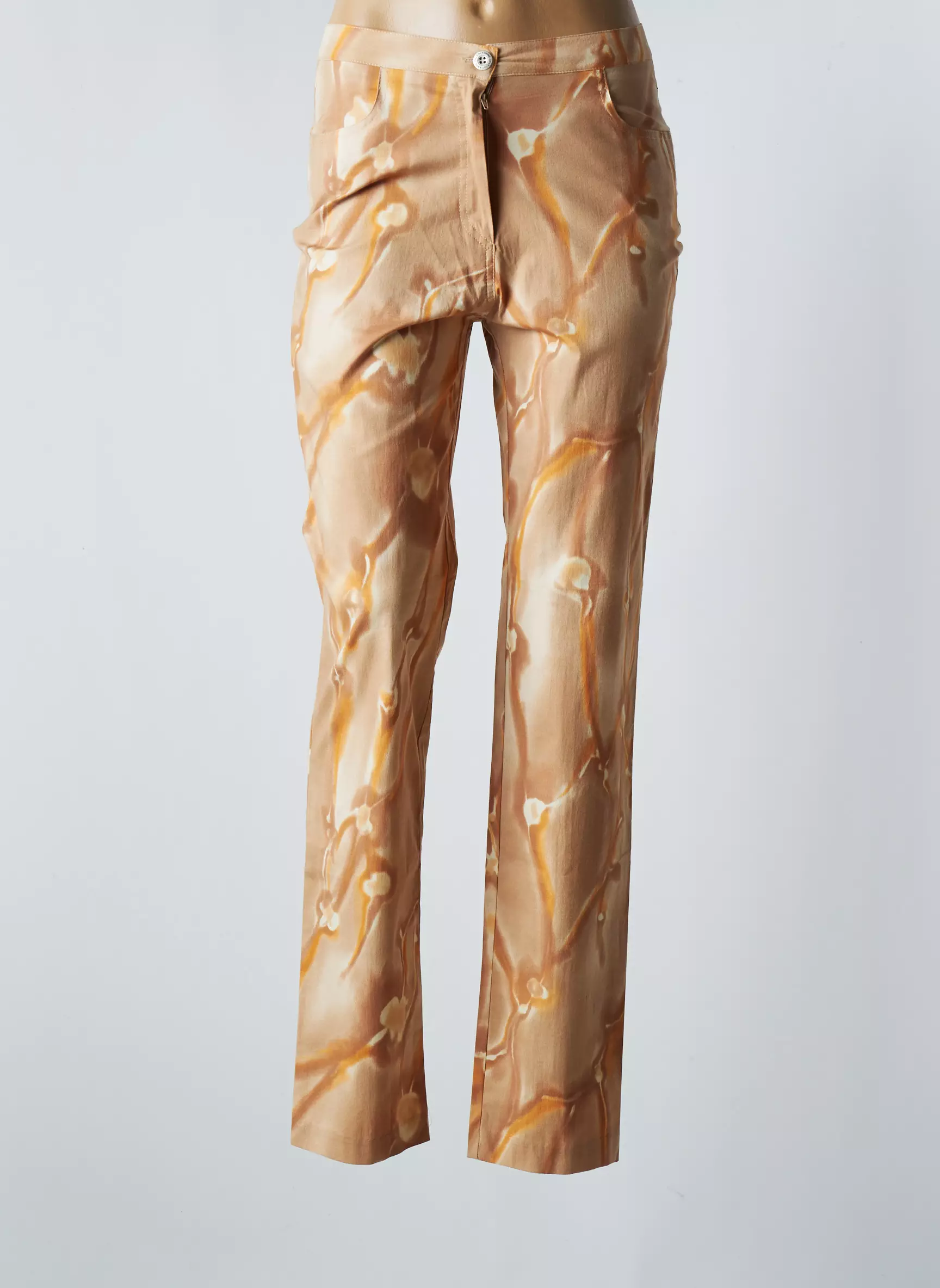 Anne D Aleth Pantalons Droits Femme couleur beige