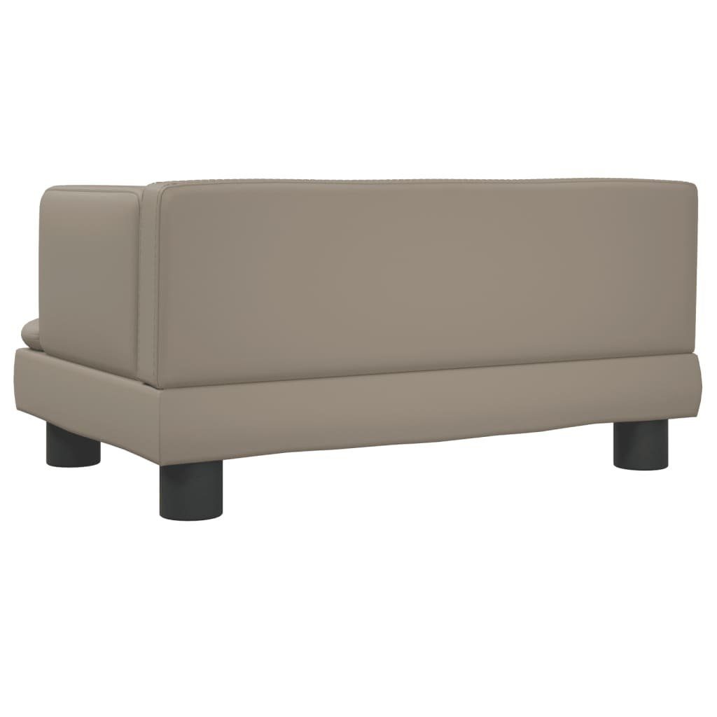 vidaXL Kindersofa Kindersofa Cappuccino-Braun 60x40x30 cm Kunstleder Kindercouch Kinderm