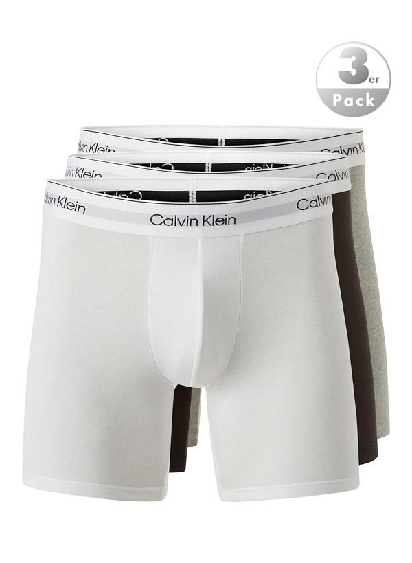 Calvin Klein Underwear, Trunks, Baumwoll-Stretch, weiß-schwarz-grau
