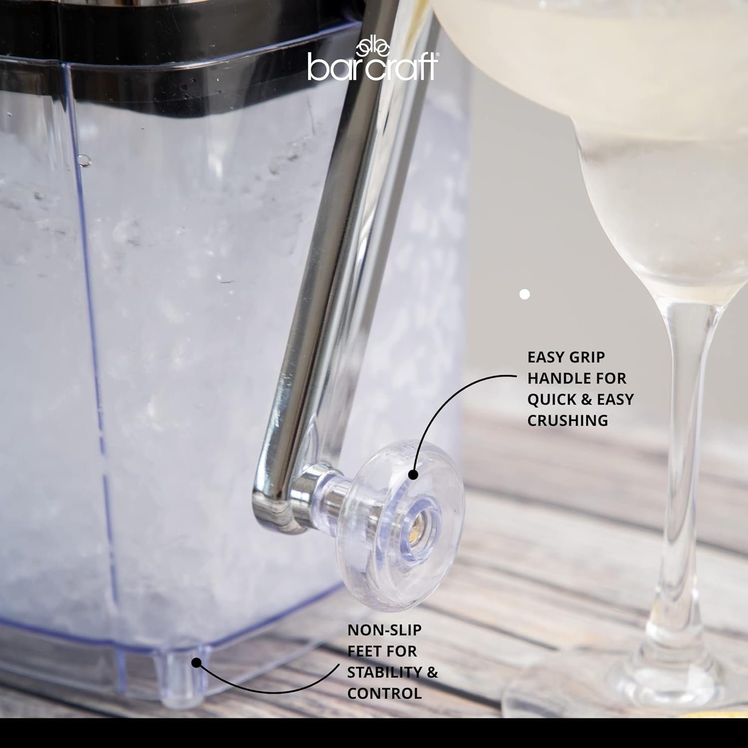 Kitchencraft Eiscrusher Eiswürfel Zerkleinerer Eis Ice Crusher manuell KitchenCraft BarCraft
