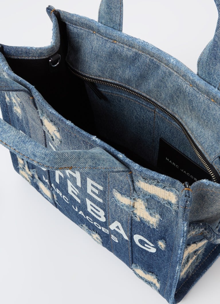 Marc Jacobs The Tote Bag M džinsa rokassoma ar noņemamu plecu siksnu