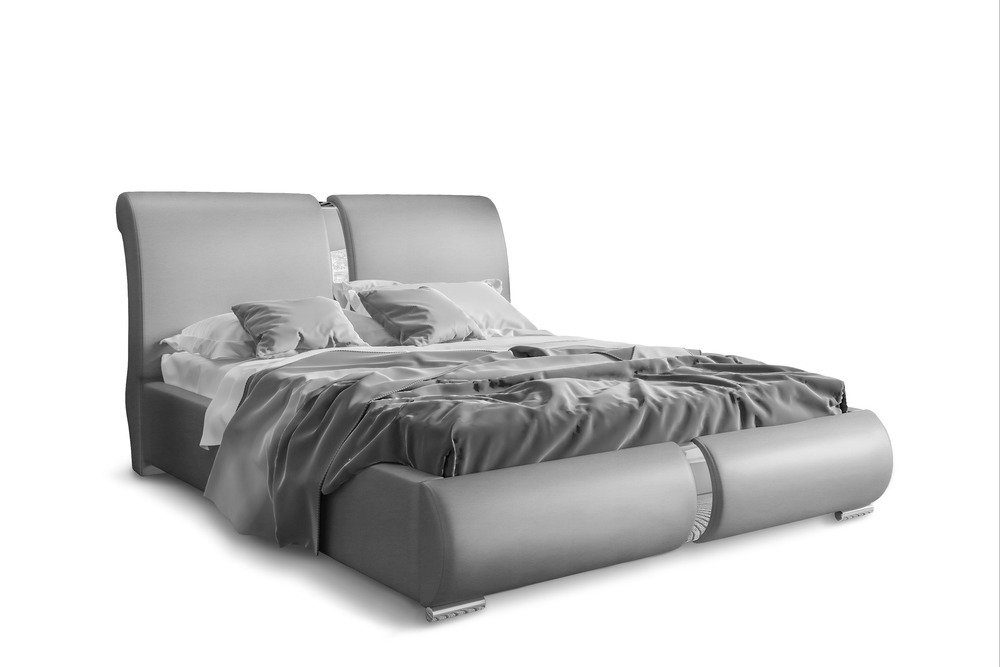 Stylefy Polsterbett Lourdes (Schlafzimmerbett, Bett), 120/140/160/180/200 x 200 cm, wahlweise mit Bettkasten, mit Lattenrost