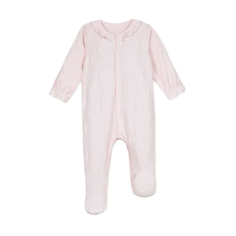 Dors-bien bébé fille rose en velours dévoré naissance Absorba