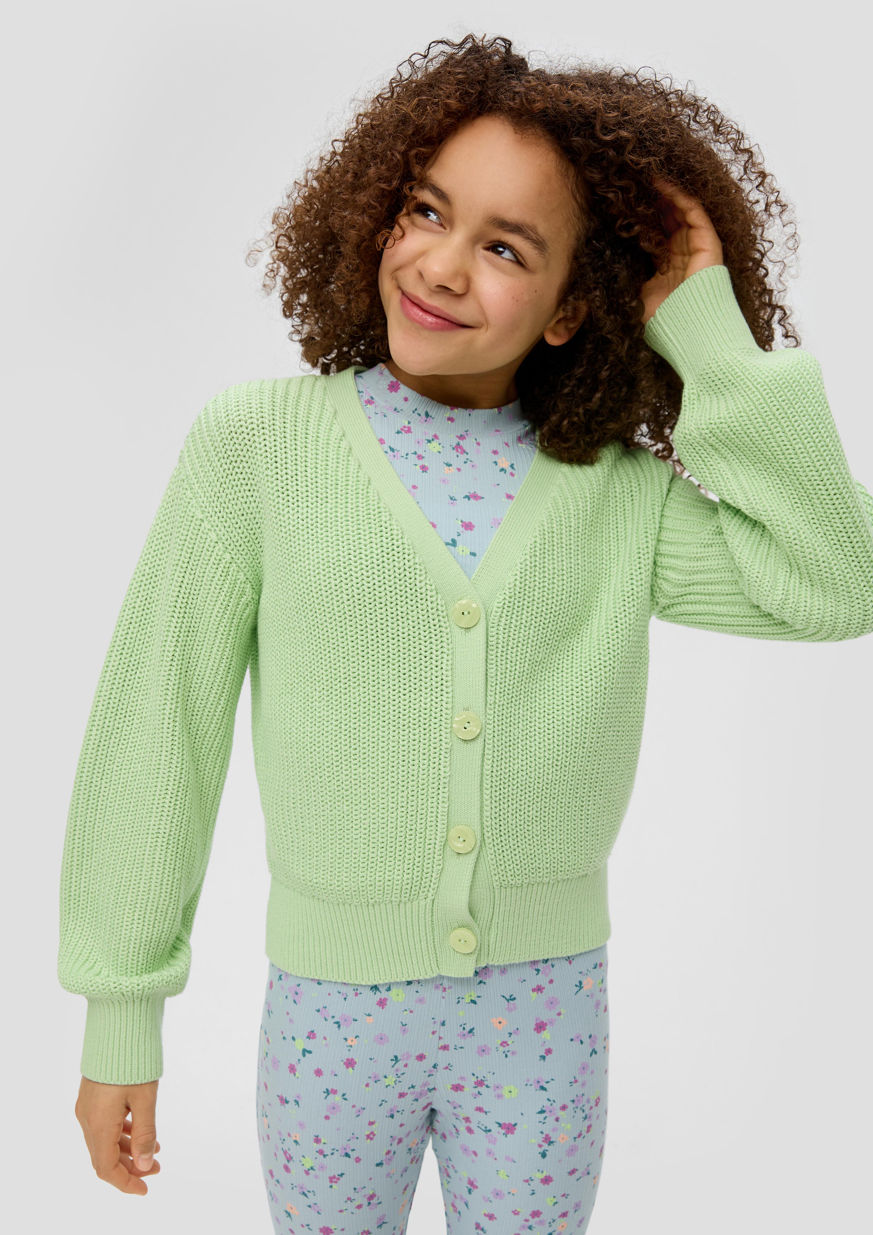 Strickjacke mit V-Ausschnitt  2142444-7250