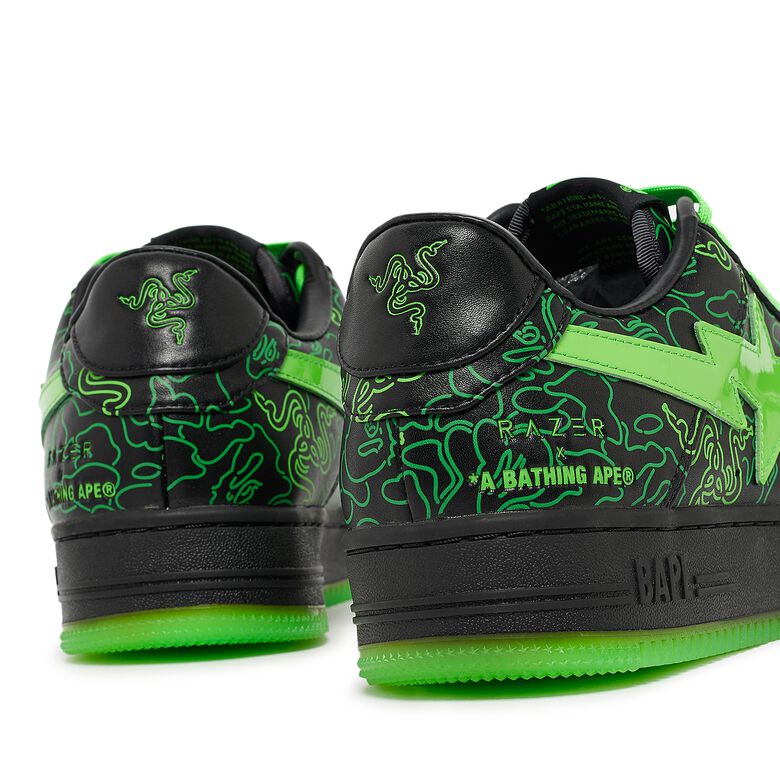A Bathing Ape Bape Sta Razer Neon Camo M1 green