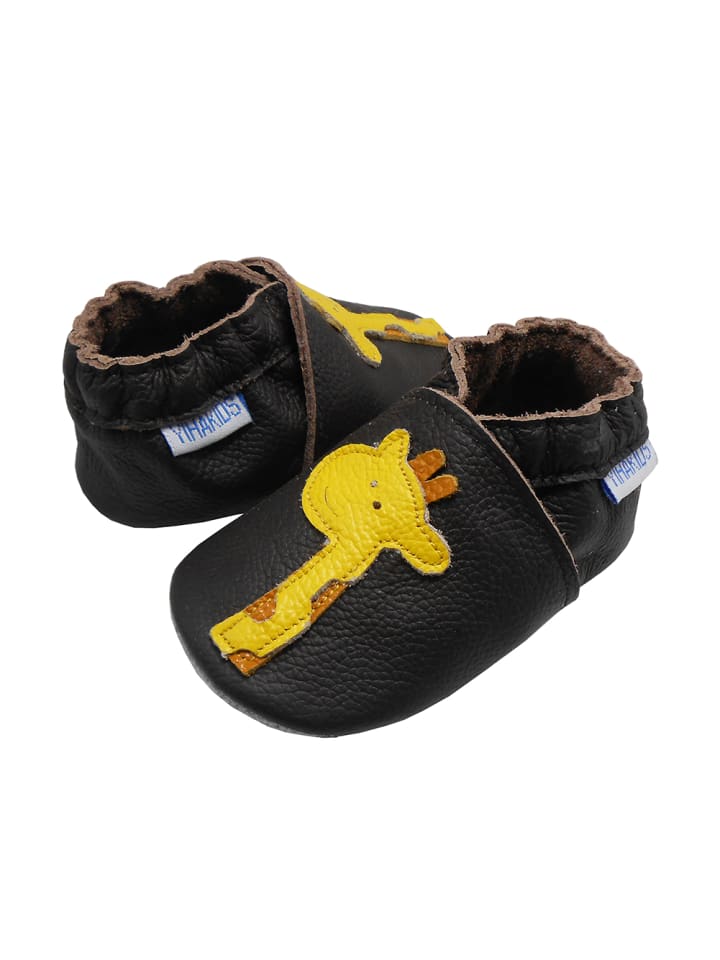 Yalion Leder-Krabbelschuhe 