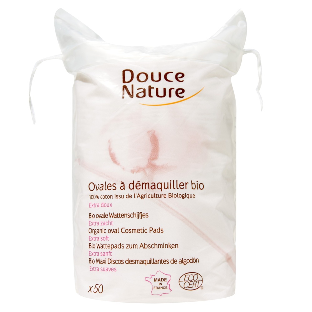 douce nature 50 OVALES A DEMAQUILLER BIO COTON VISAGE