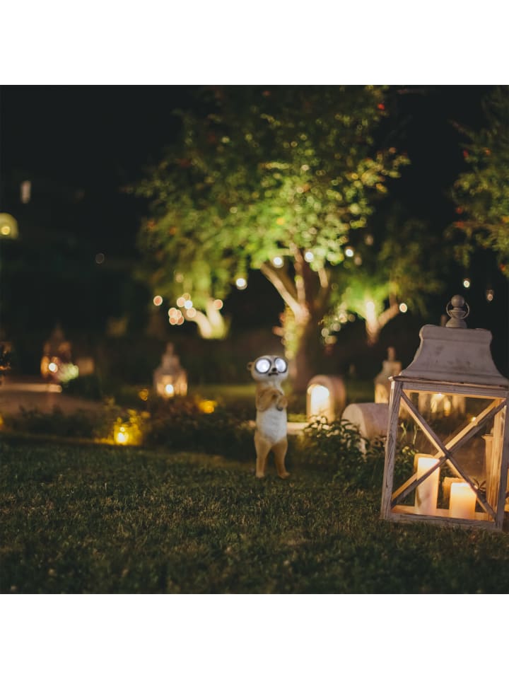 relaxdays LED Gartenfigur Erdmännchen in Beige günstig kaufen onesize