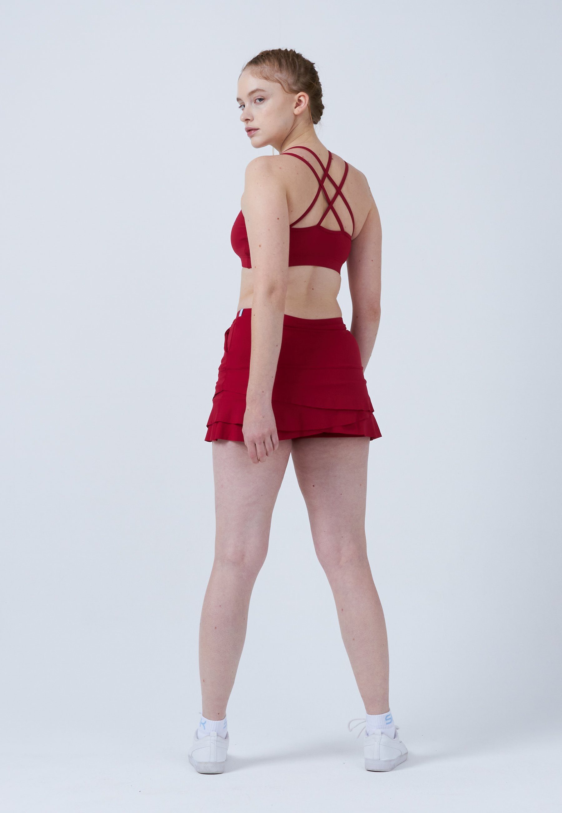 SPORTKIND Tennisrock Tulip Tennis Rock Skort Mädchen & Damen bordeaux rot
