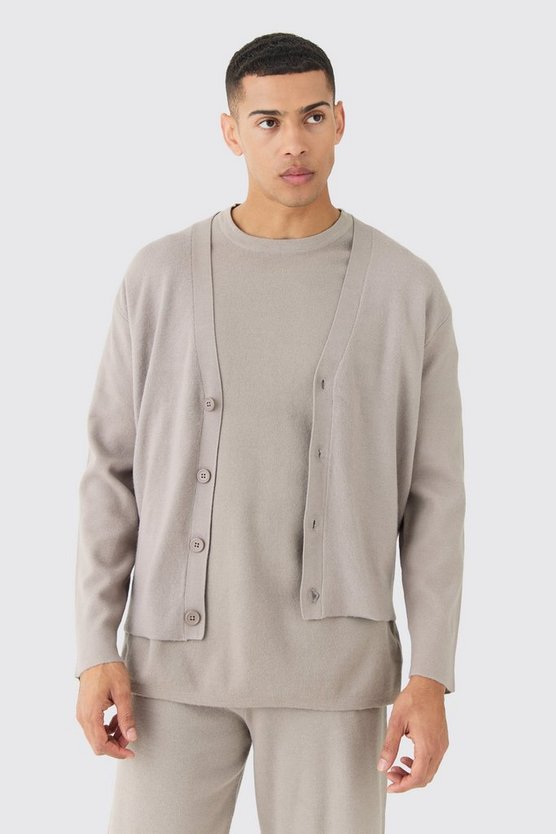 Kastiger Strick-Cardigan