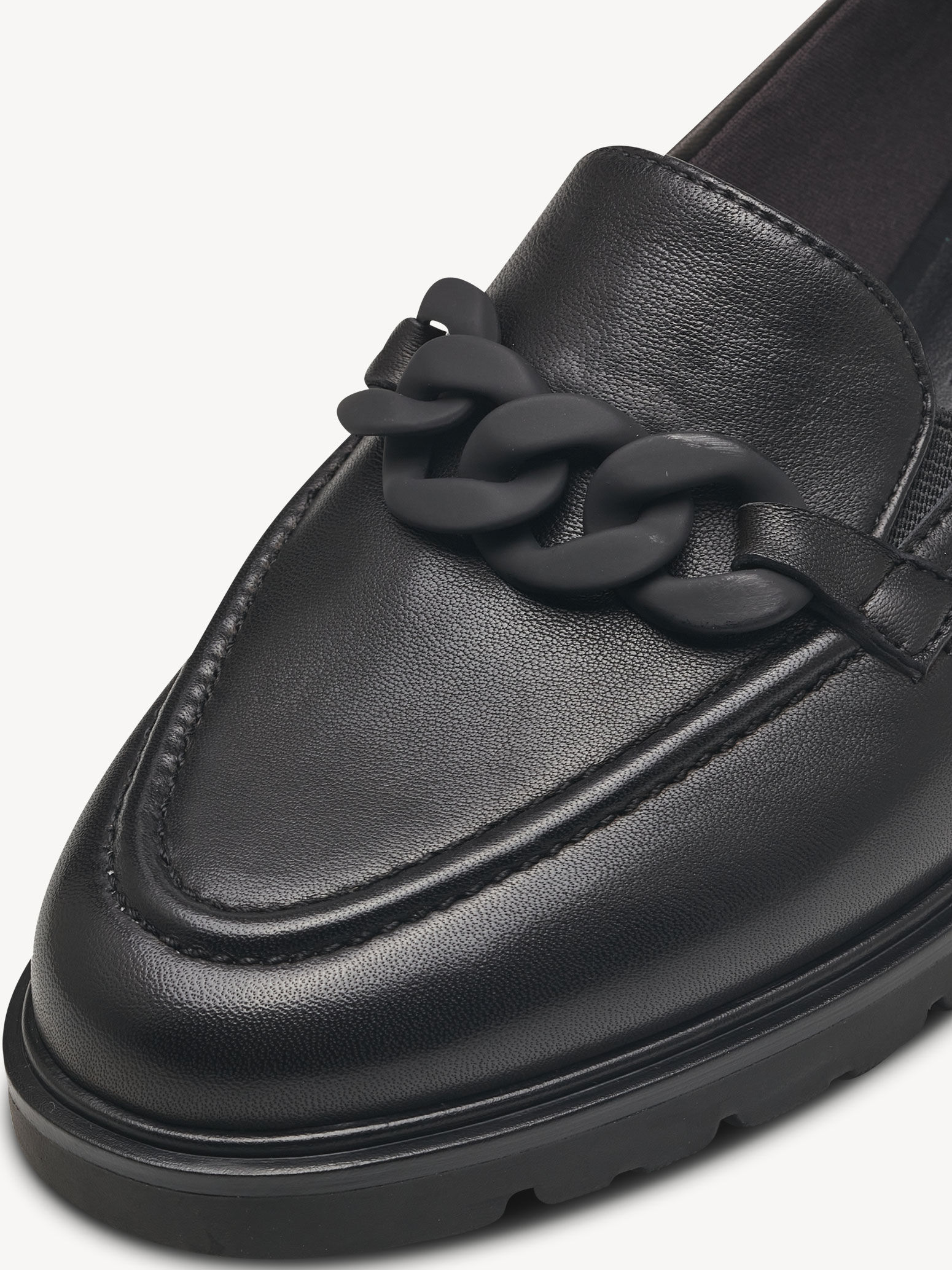 Slipper en cuir - noir
