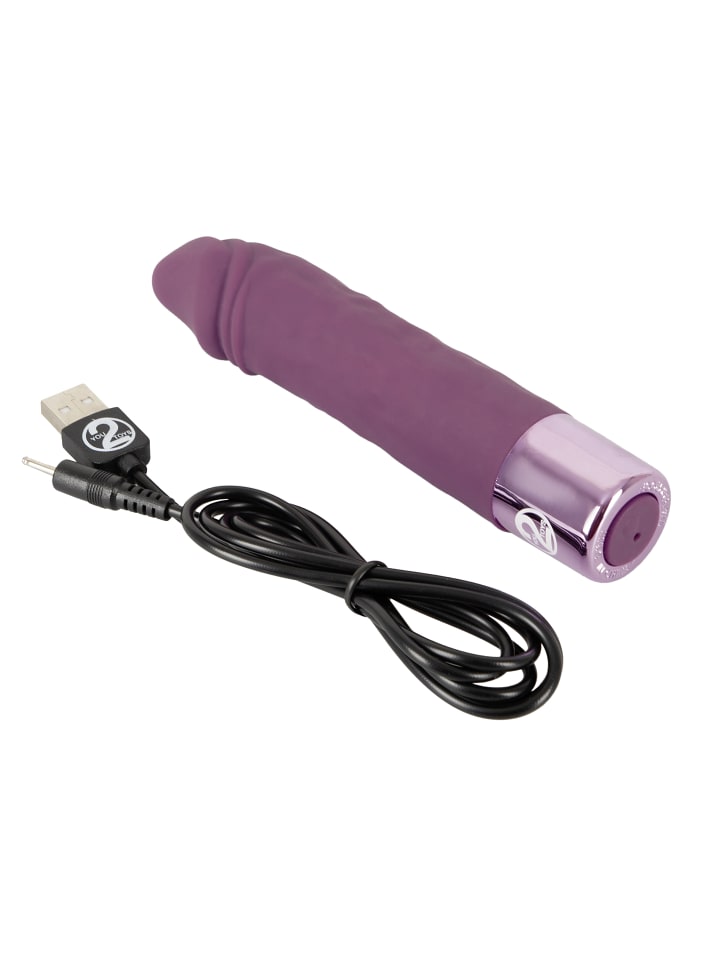 Elegant Series Vibrator Realistic Vibe in lila günstig kaufen 14,3 cm