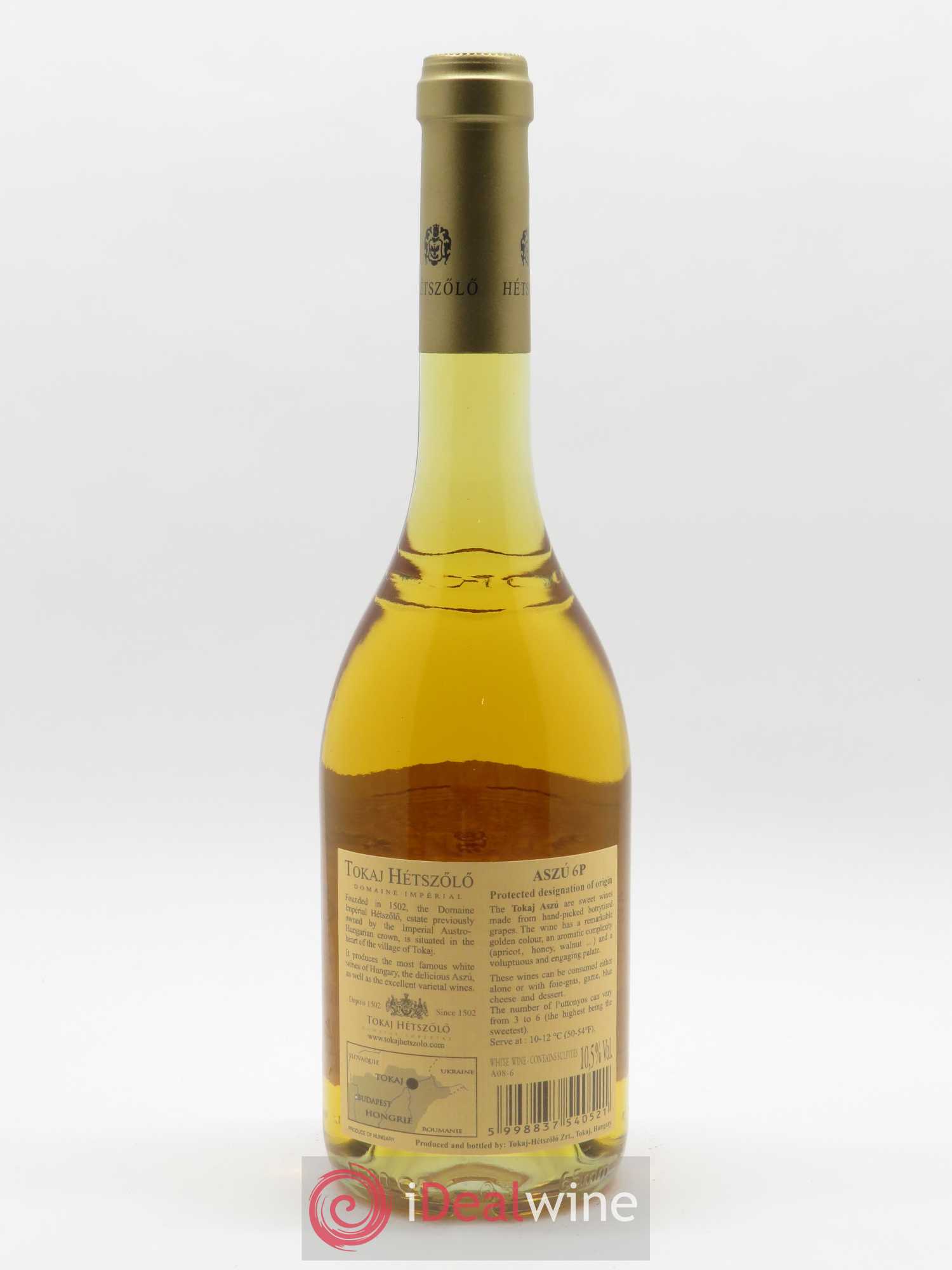 Tokaji Aszu 6 Puttonyos Hétszölö (Domaine)  2008 - Lot de 1 Bouteille