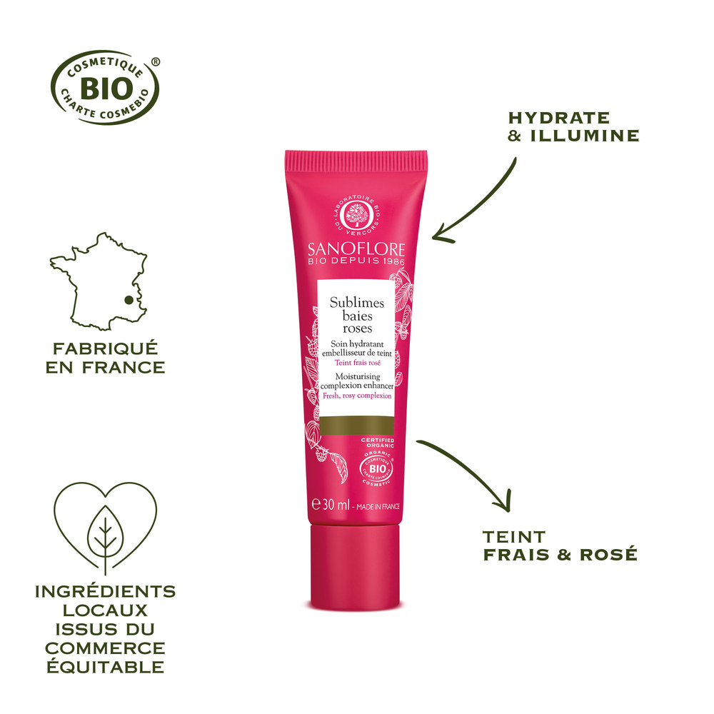 Sanoflore Sublimes Baies Roses Soin hydratant teinté