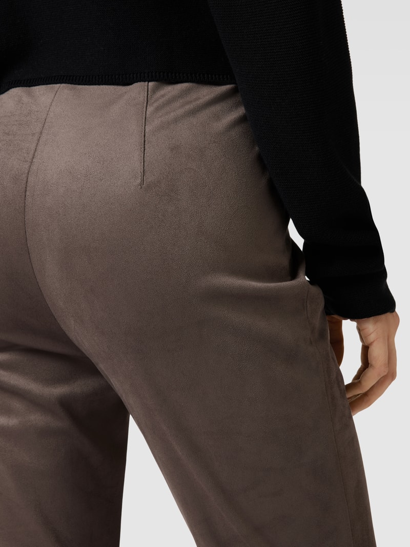 Stoffhose mit verkürztem Schnitt Modell 'SABRINA' in taupe