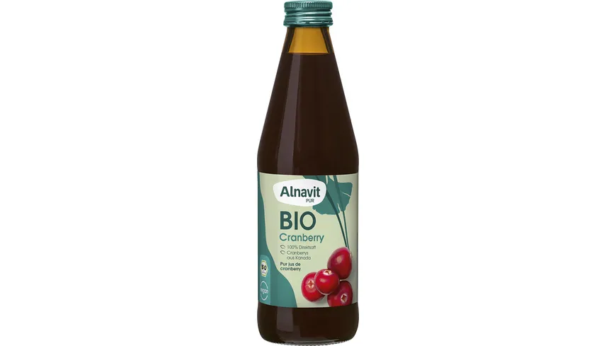 Alnavit Bio Cranberry Direktsaft glutenfrei 330 ml