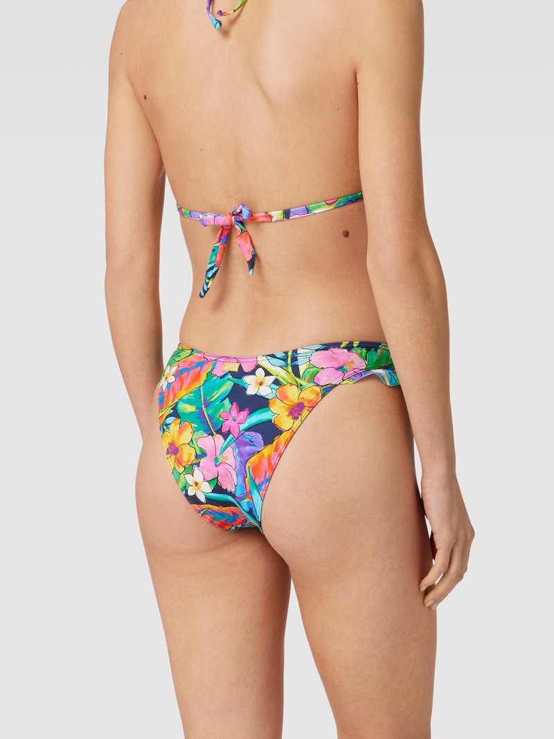 Bikini-Slip mit Allover-Print Modell 'BAILA LEILANI' in marineblau
