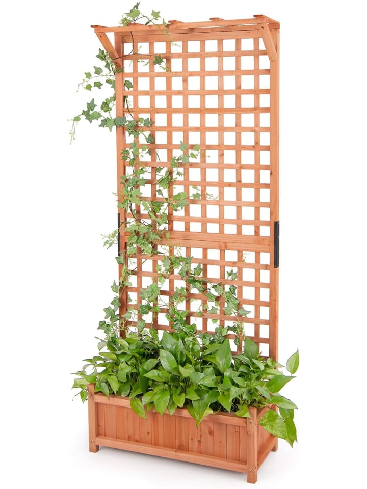 COSTWAY Blumenkasten mit Spalier 75x33x181cm in Orange günstig kaufen onesize