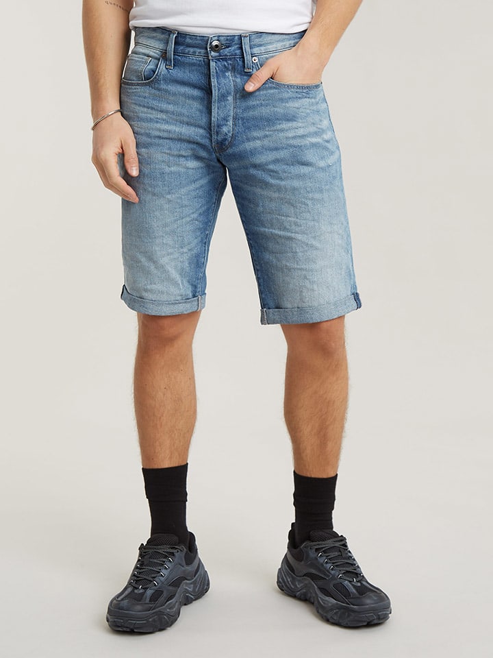 G-Star Jeans-Bermudas in Hellblau günstig kaufen