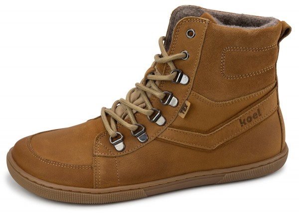 Koel bare |mid ~ Fox Leder Stiefel Wollfleece ~ Miel