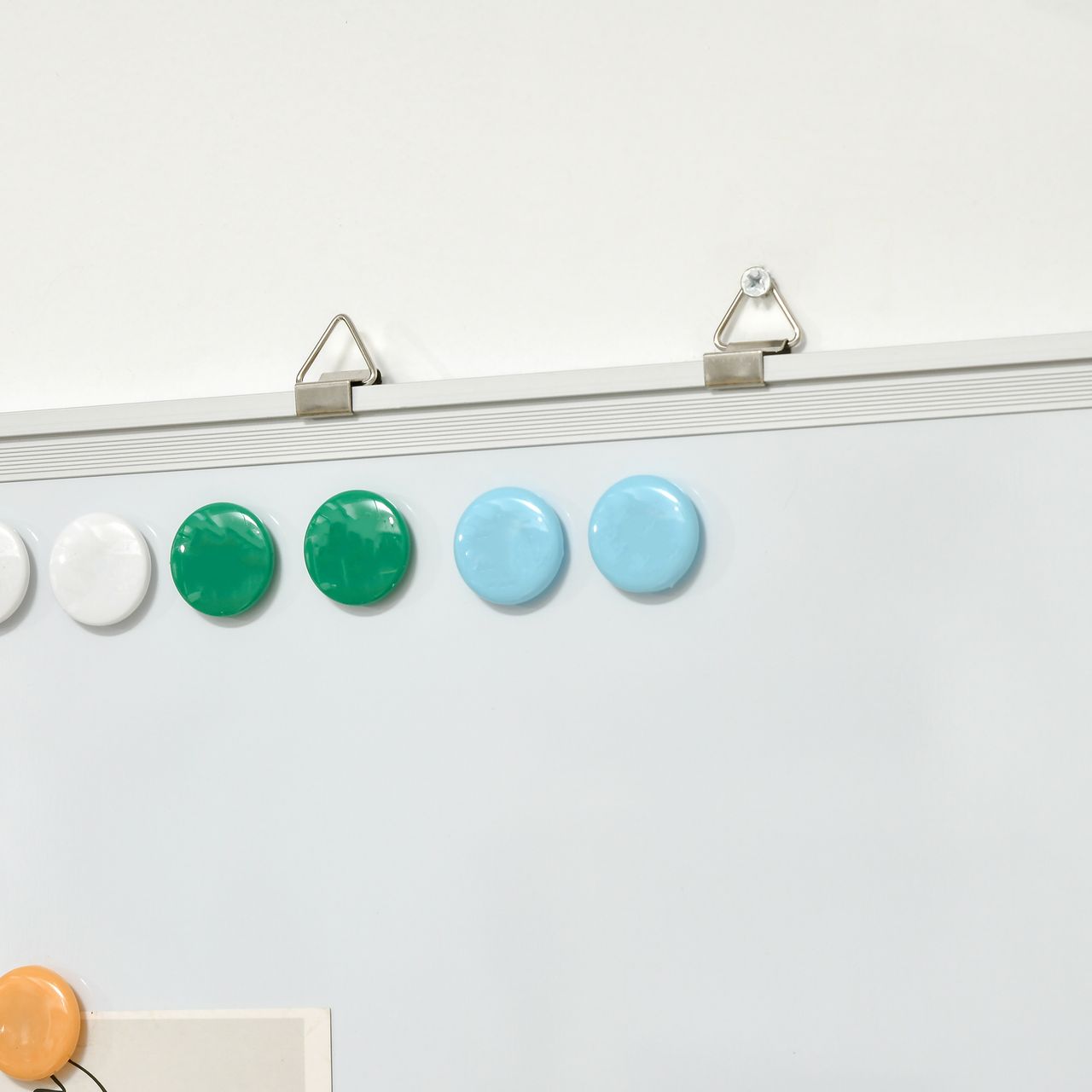 HOMCOM Whiteboard Magnetisch Magnettafel mit 4 Markern 1 Radiergummi 10 Magnet Staffelei Wandmontage leicht abwischbar 60 x 1,8 x 45 cm