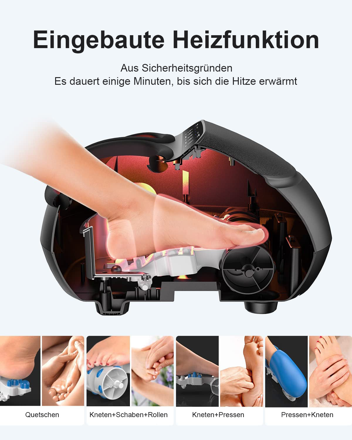 Shiatsu Fußmassagegerät Premium mit Fernbedienung
